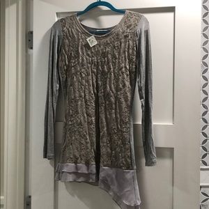 Asymmetrical Lace Top. Never Worn